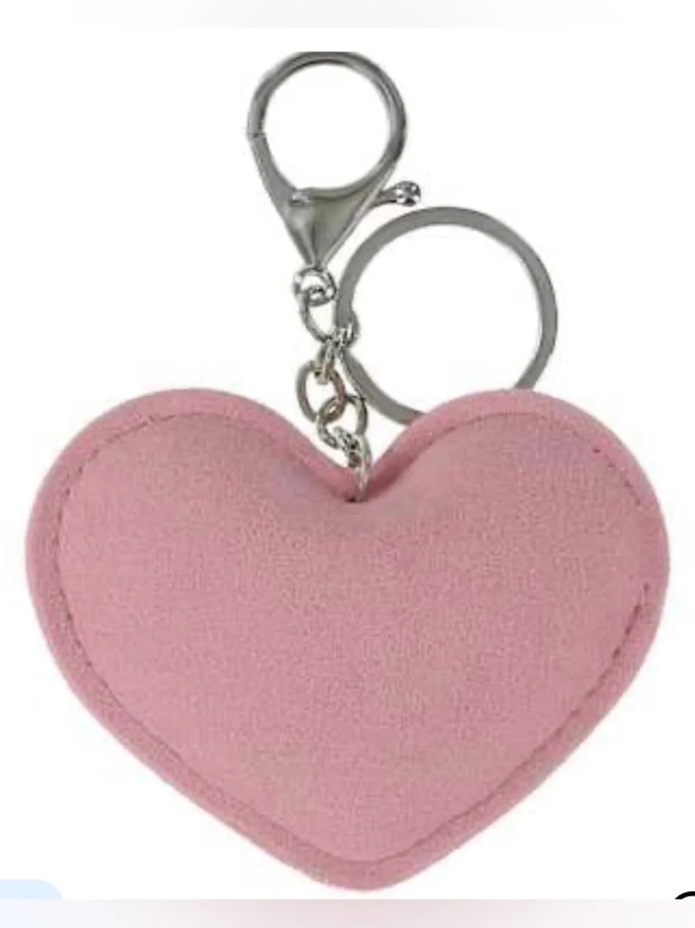 NEW Sparkling Heart Keychain - Bag Charm in Pink and Gold